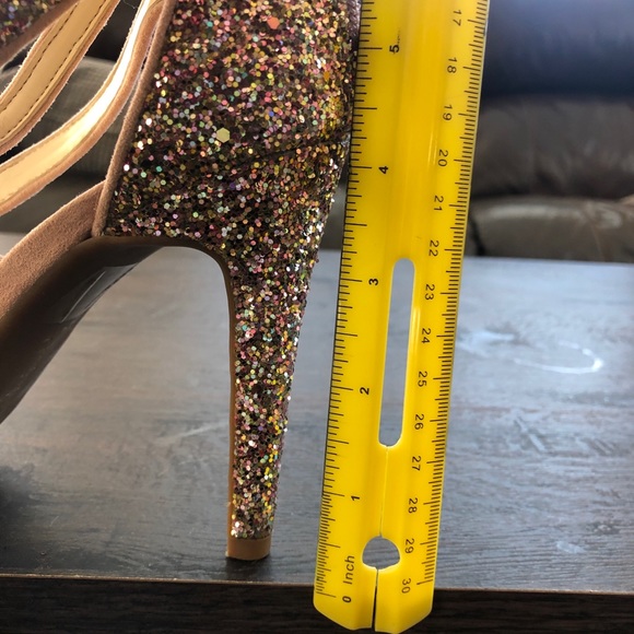 Jessica Simpson Blush Pink Glitter Suede heel - Picture 8 of 9